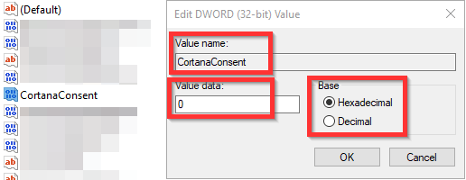 CortanaConsent - DWORd value op 0 zetten